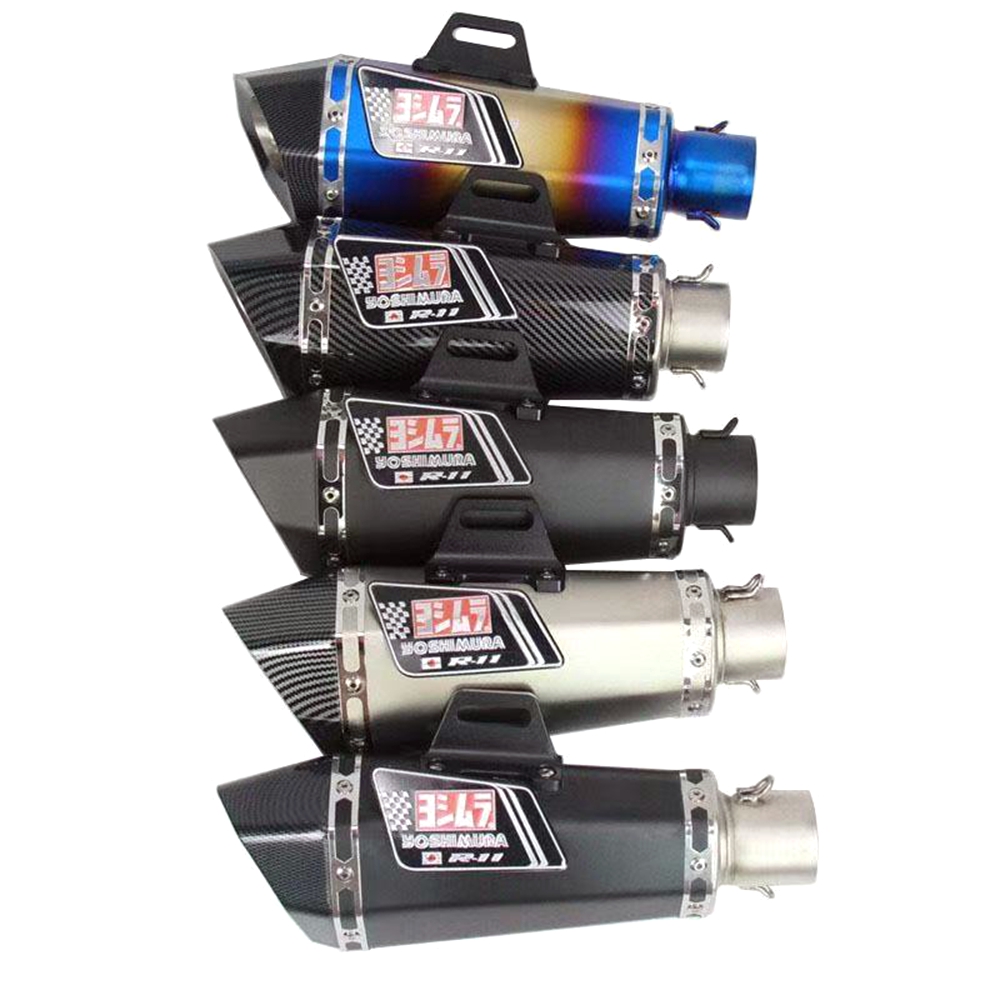 Exhaust Muffler Stainless Steel Universal - Universeller 51mm Einlass Motorrad-Auspuff mit DB-Killer