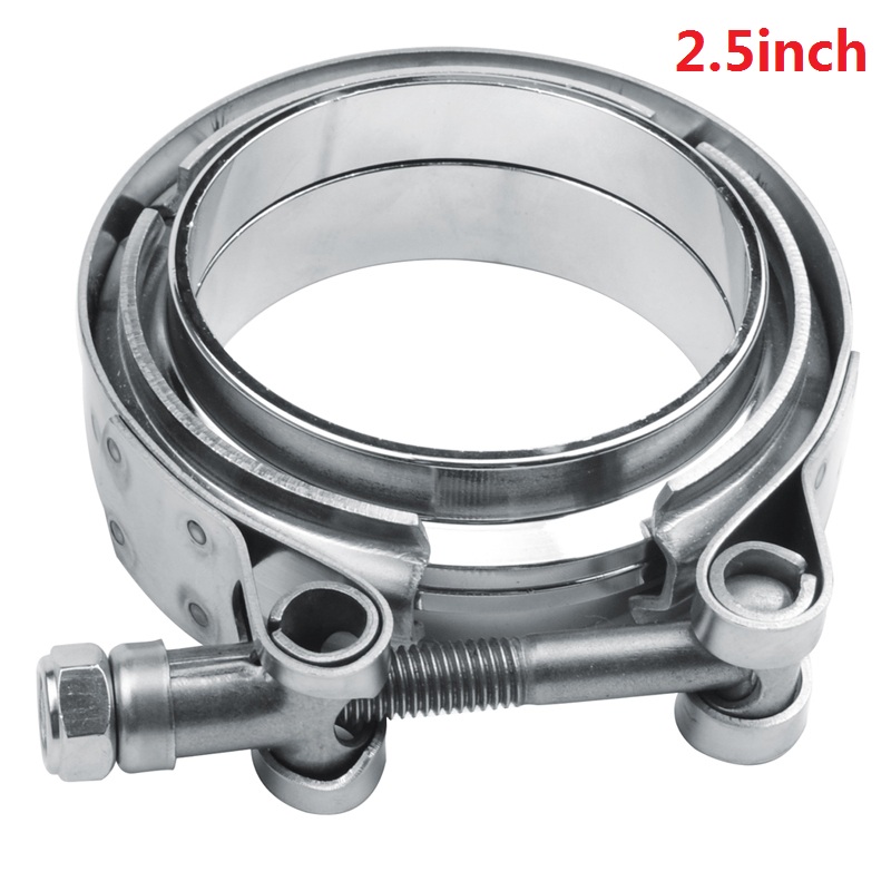 Exhaust V Band Clamp Flange Kit Stainless - 1set 2,5 Zoll 63,5mm Männlich/Weiblich V-Band