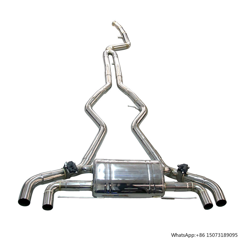 Exhaust Muffler Stainless Steel Universal - CatBack Valvetronic Auspuffanlage + Downpipe-System für