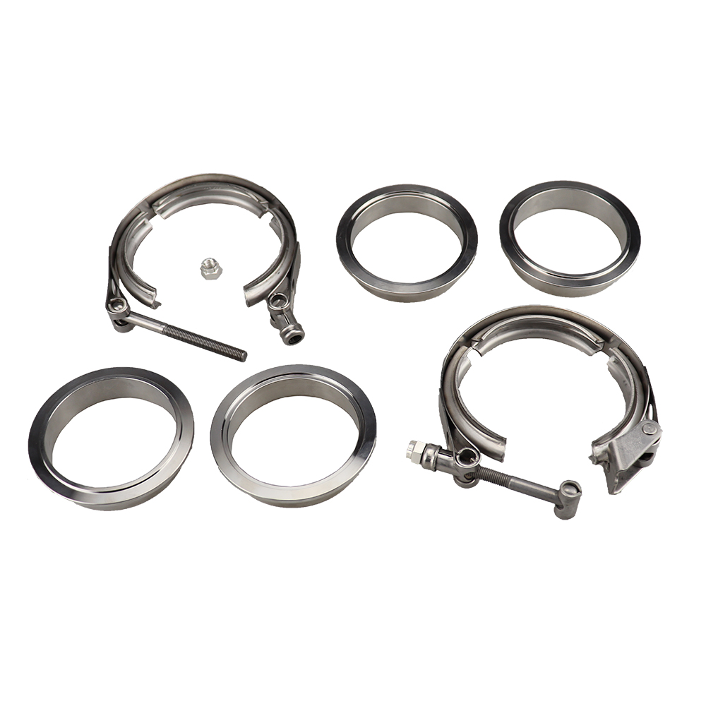 Exhaust V Band Clamp Flange Kit Stainless - 304 Edelstahl 2