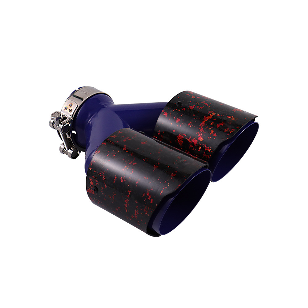 Exhaust Tips Dual Outlet Carbon Fiber 63Mm - Auspuff-Endrohr-Hersteller Edelstahl Universal Carbonfaser 63mm Einlass