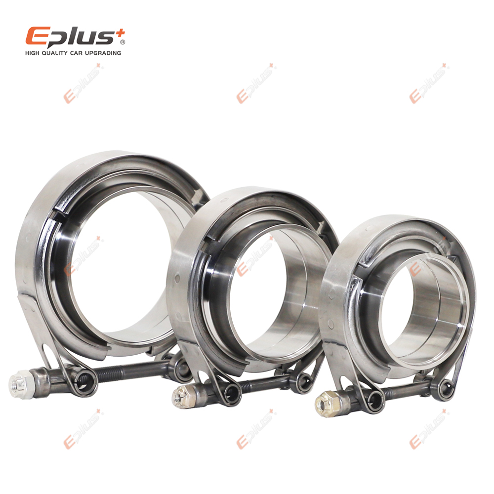 Exhaust V Band Clamp Flange Kit Stainless - Eplus Auto V-Band-Klemme aus Edelstahl 304,