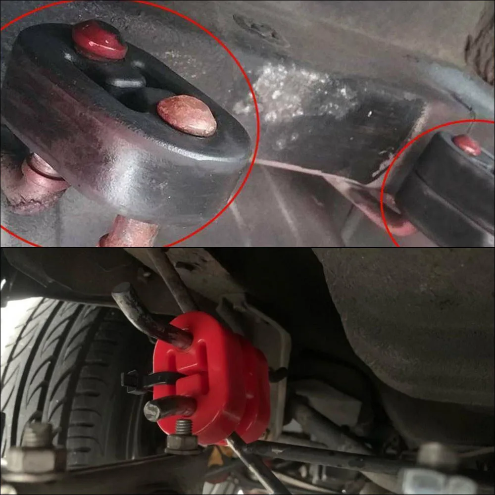 Exhaust Hanger Rubber Insulator Heavy Duty - Universelle Auspuffhalterung mit 2 Löchern, Hochleistungs-Gummiisolator