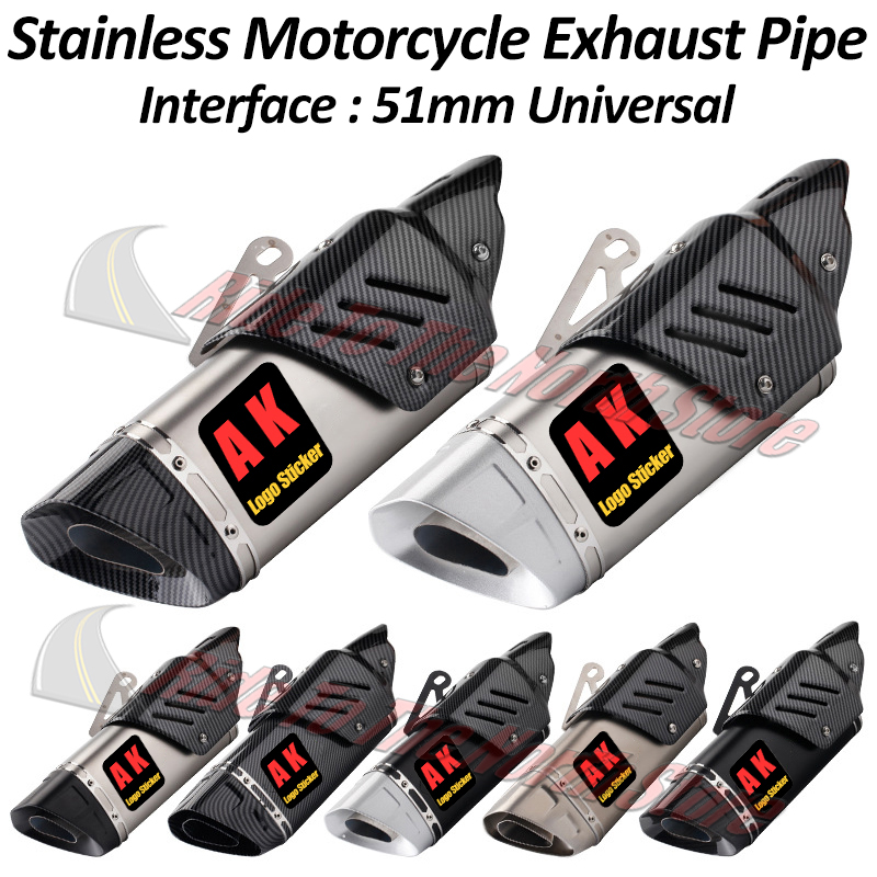 Exhaust Muffler Stainless Steel Universal - Slip On 51 mm Universal Motorrad