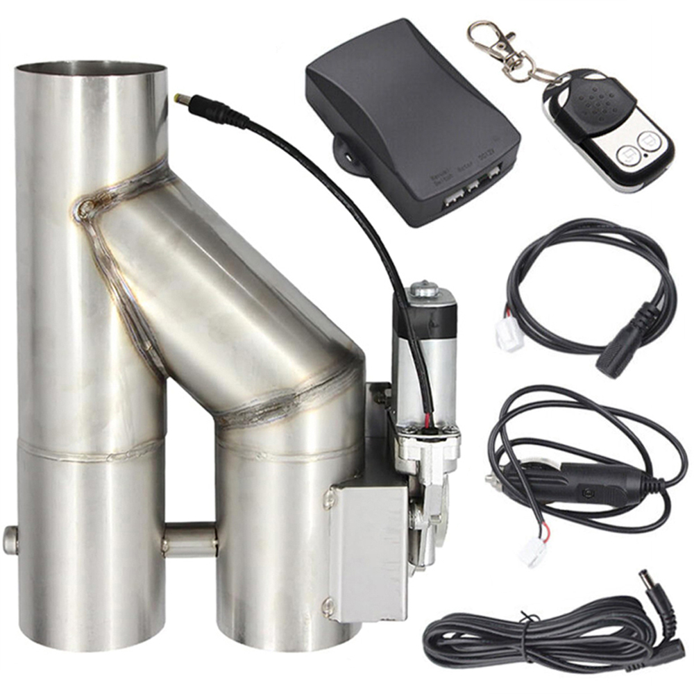 Dual Exhaust Cutout Valve Y Pipe Stainless - Universelles 2'' 2,5'' 3'' Elektrisches Auspuffklappenventil