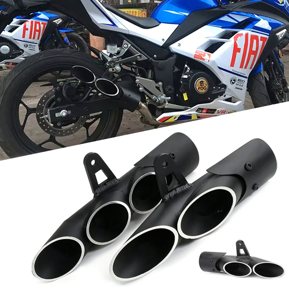 Exhaust Muffler Stainless Steel Universal - Universeller 51mm Slip-On Motorrad-Auspuff-Schalldämpfer für R6