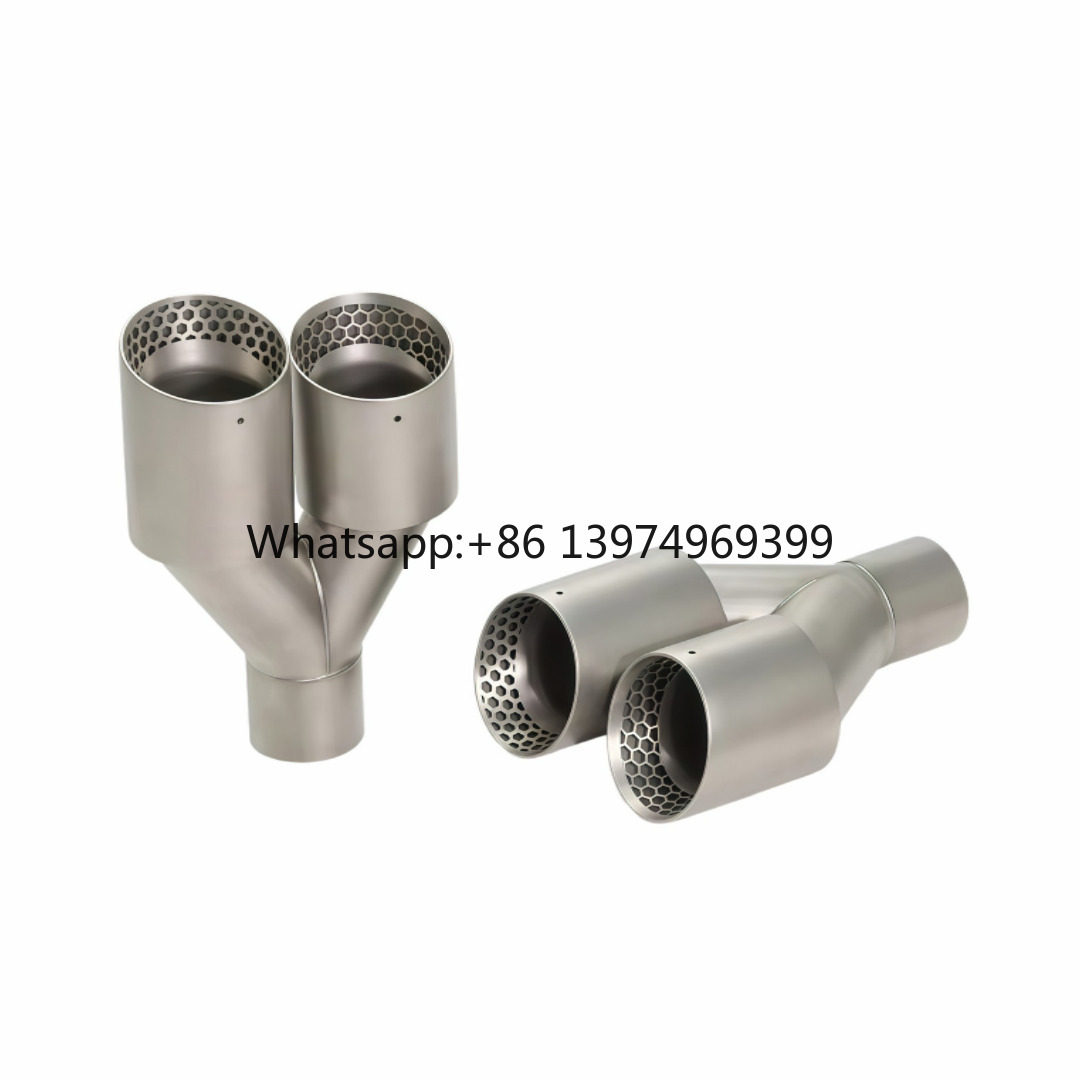 Exhaust Muffler Stainless Steel Universal - Universelle Edelstahl-Auspuffblenden mit AK-Logo für VW