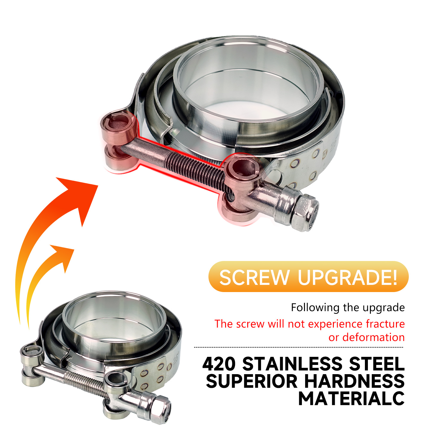 304 Edelstahl V-Band-Klemmsatz – Exhaust V Band Clamp Flange Kit Stainless Bewertung und Preis