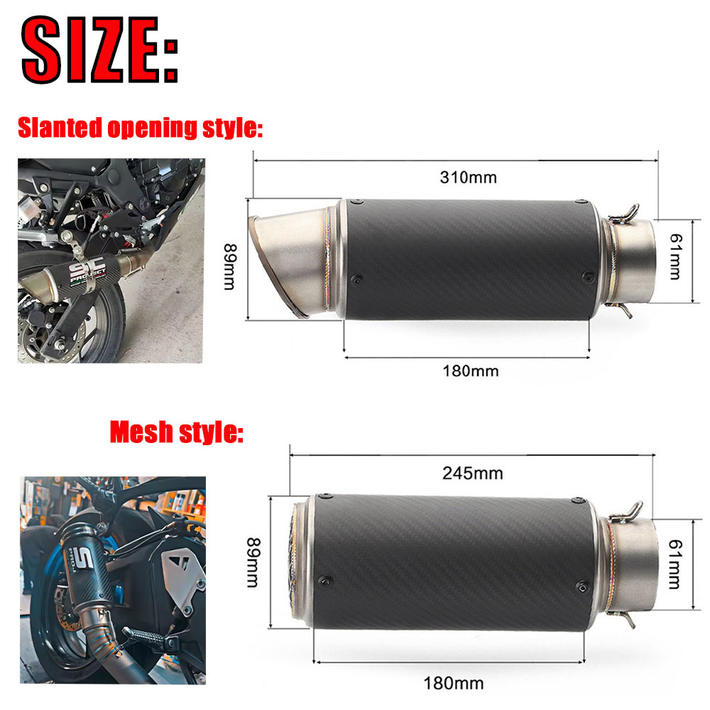 Universelles 51 mm/60 mm modif – Exhaust Muffler Stainless Steel Universal Bewertung und Preis