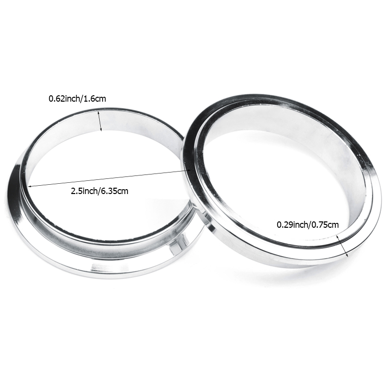 1set 2,5 Zoll 63,5mm Männlich/ – Exhaust V Band Clamp Flange Kit Stainless Bewertung und Preis