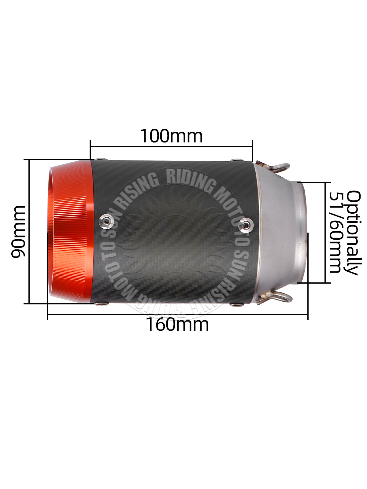 51 60mm Universal Edelstahl AR – Exhaust Muffler Stainless Steel Universal Bewertung und Preis