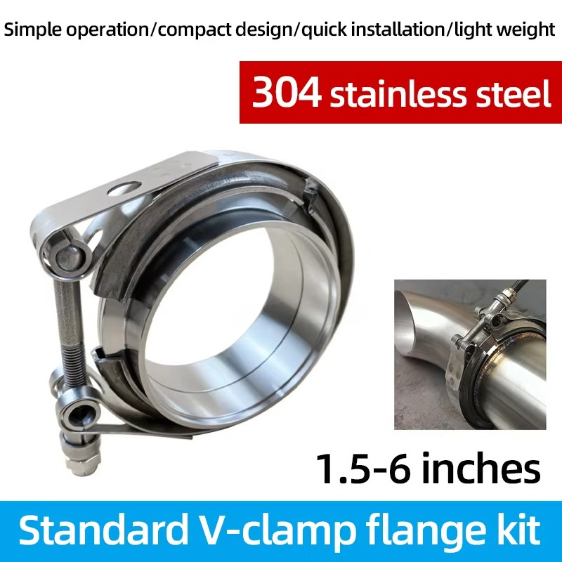 304 Edelstahl Schnellverschlus – Exhaust V Band Clamp Flange Kit Stainless Bewertung und Preis
