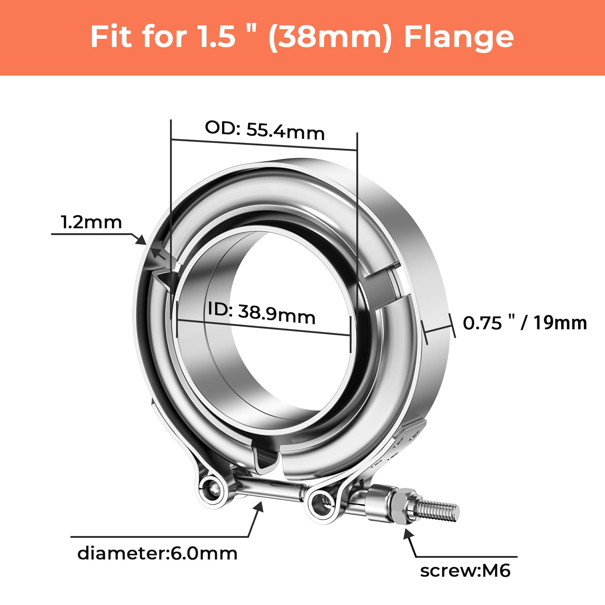 V-Band-Klemme mit männlich-wei – Exhaust V Band Clamp Flange Kit Stainless Bewertung und Preis