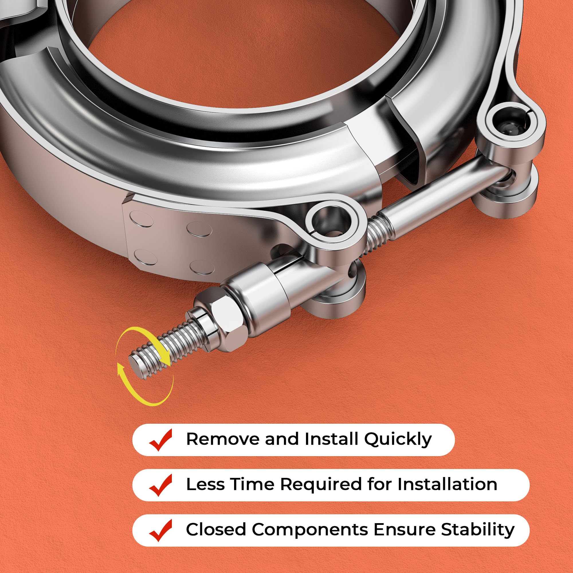 V-Band-Klemme mit männlich-wei – Exhaust V Band Clamp Flange Kit Stainless Bewertung und Preis