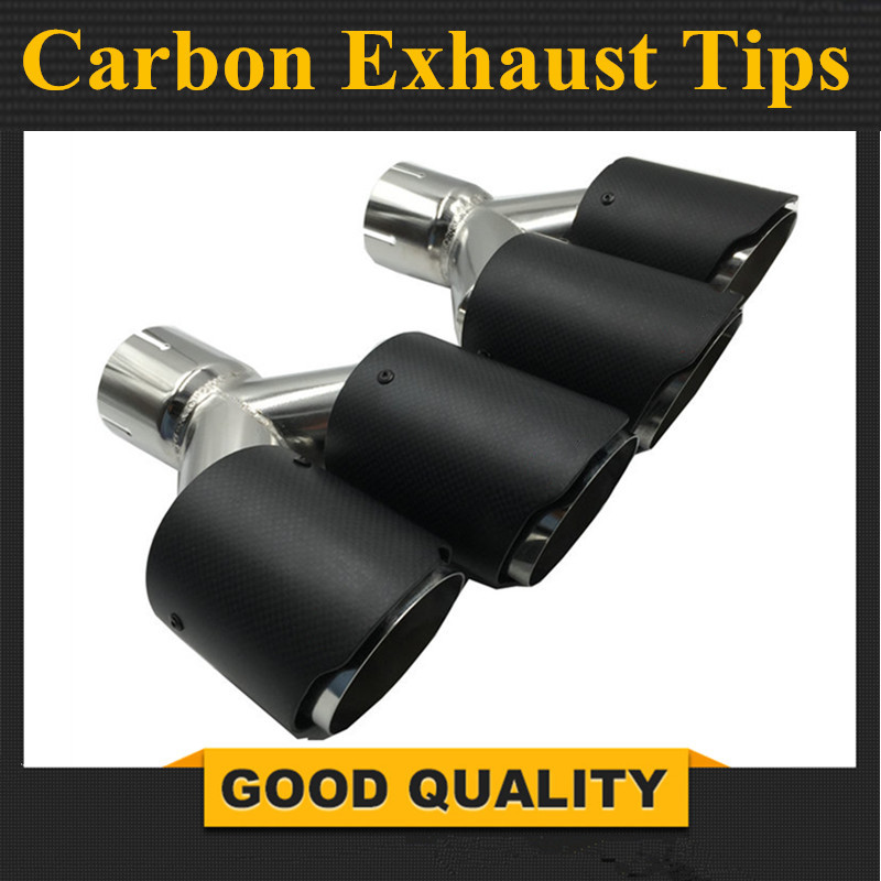 2 Stück 2,5 Zoll (63 mm) Einla – Exhaust Tips Dual Outlet Carbon Fiber 63Mm Bewertung und Preis