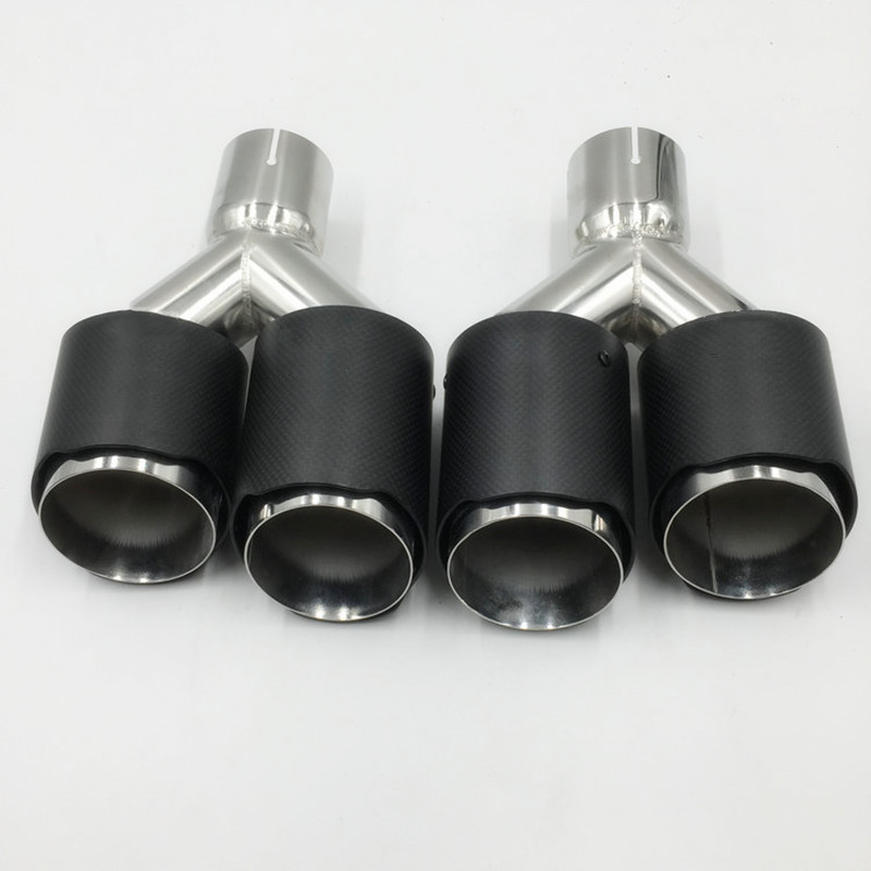 2 Stück 2,5 Zoll (63 mm) Einla – Exhaust Tips Dual Outlet Carbon Fiber 63Mm Bewertung und Preis