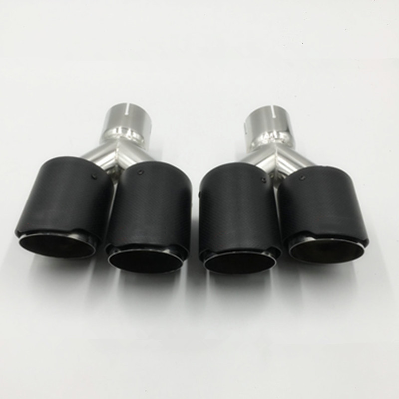 2 Stück 2,5 Zoll (63 mm) Einla – Exhaust Tips Dual Outlet Carbon Fiber 63Mm Bewertung und Preis