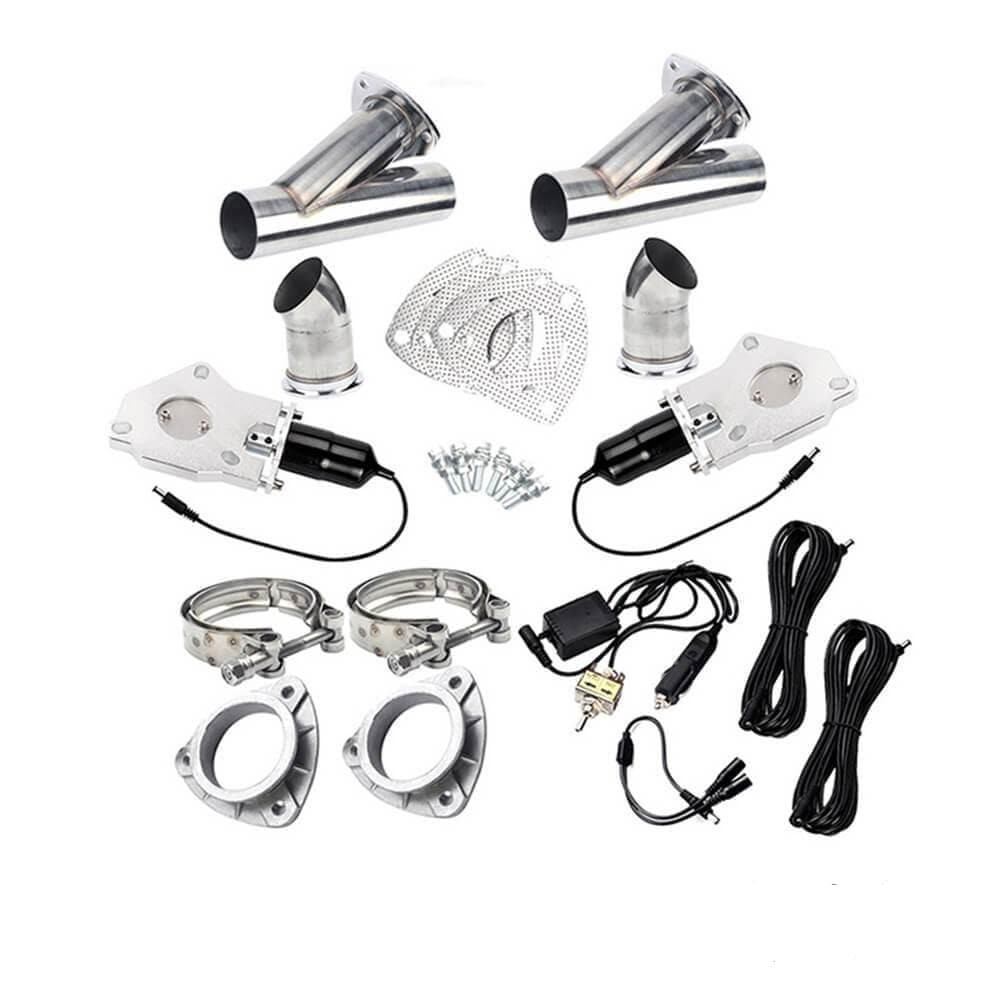 2.0/2.25/2.5/3,0 zoll Dual Man – Electric Exhaust Cutout Valve Kit 2.5 3.0 Bewertung und Preis
