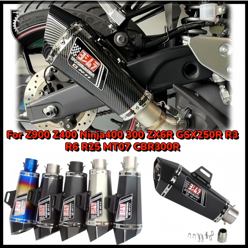 Für Z900 Z400 Ninja400 300 ZX6 – Exhaust Muffler Stainless Steel Universal Bewertung und Preis