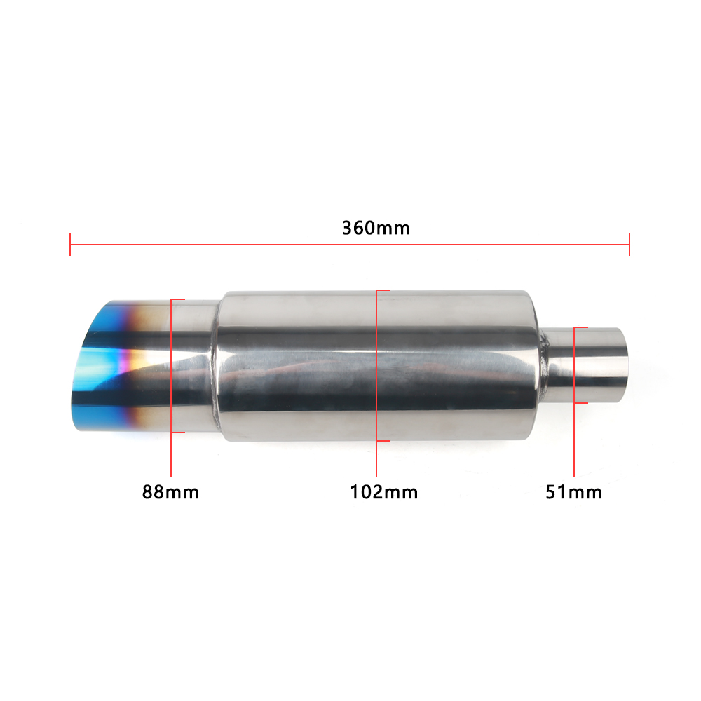 Auto- und Motorrad-Auspuffanla – Exhaust Muffler Stainless Steel Universal Bewertung und Preis