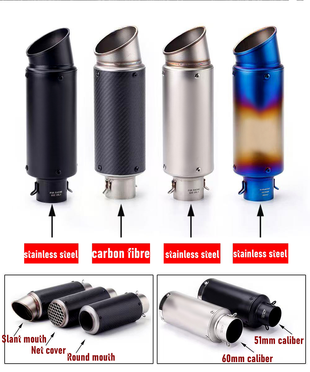 Universeller 51MM/60MM Motorra – Exhaust Muffler Stainless Steel Universal Bewertung und Preis