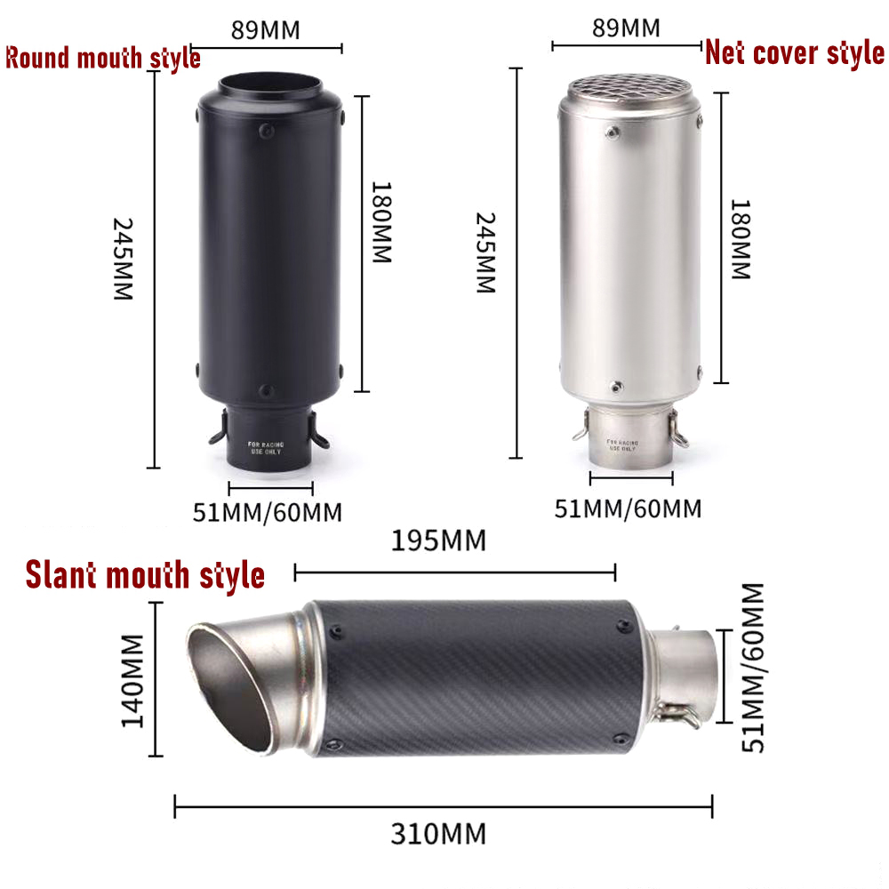 Universeller 51MM/60MM Motorra – Exhaust Muffler Stainless Steel Universal Bewertung und Preis