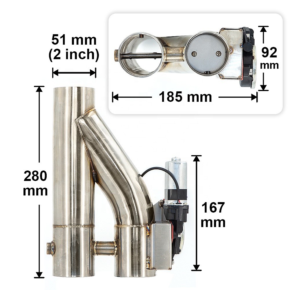 Universelles 2 2,25 2,5 3 Zoll – Dual Exhaust Cutout Valve Y Pipe Stainless Bewertung und Preis