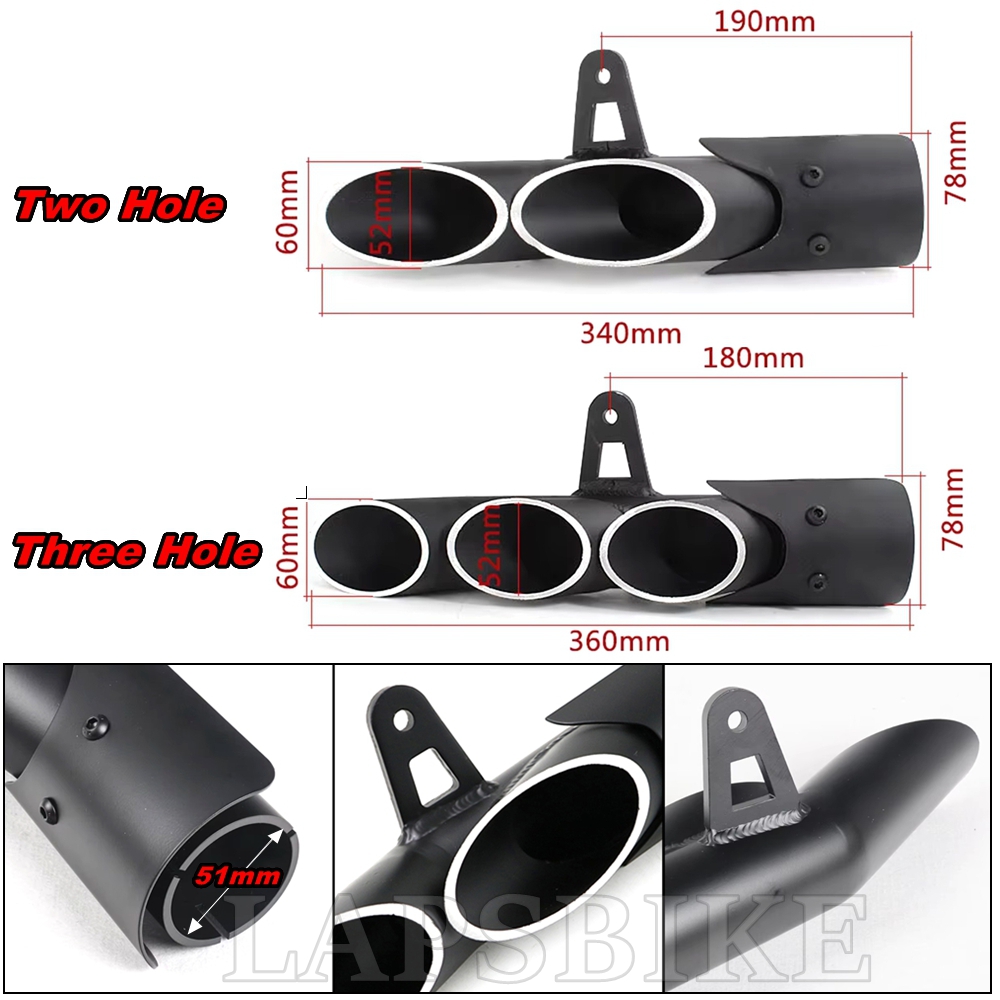 Universeller 51mm Slip-On Moto – Exhaust Muffler Stainless Steel Universal Bewertung und Preis