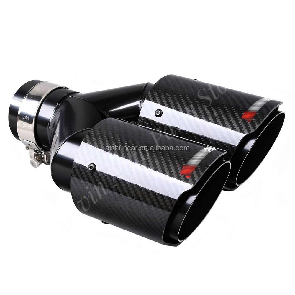 Universeller Doppel-Auspuffend – Exhaust Tips Dual Outlet Carbon Fiber 63Mm Bewertung und Preis
