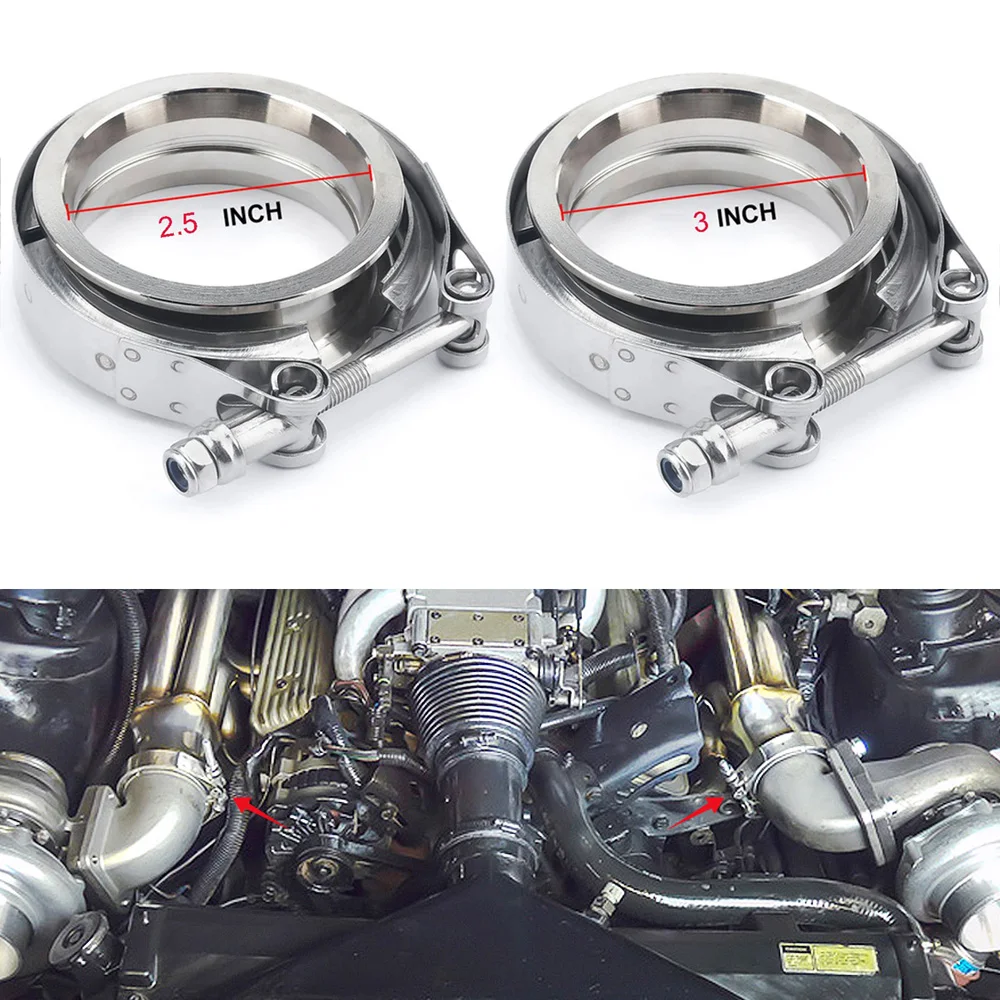 Universelles V-Band-Klemmen-Se – Exhaust V Band Clamp Flange Kit Stainless Bewertung und Preis