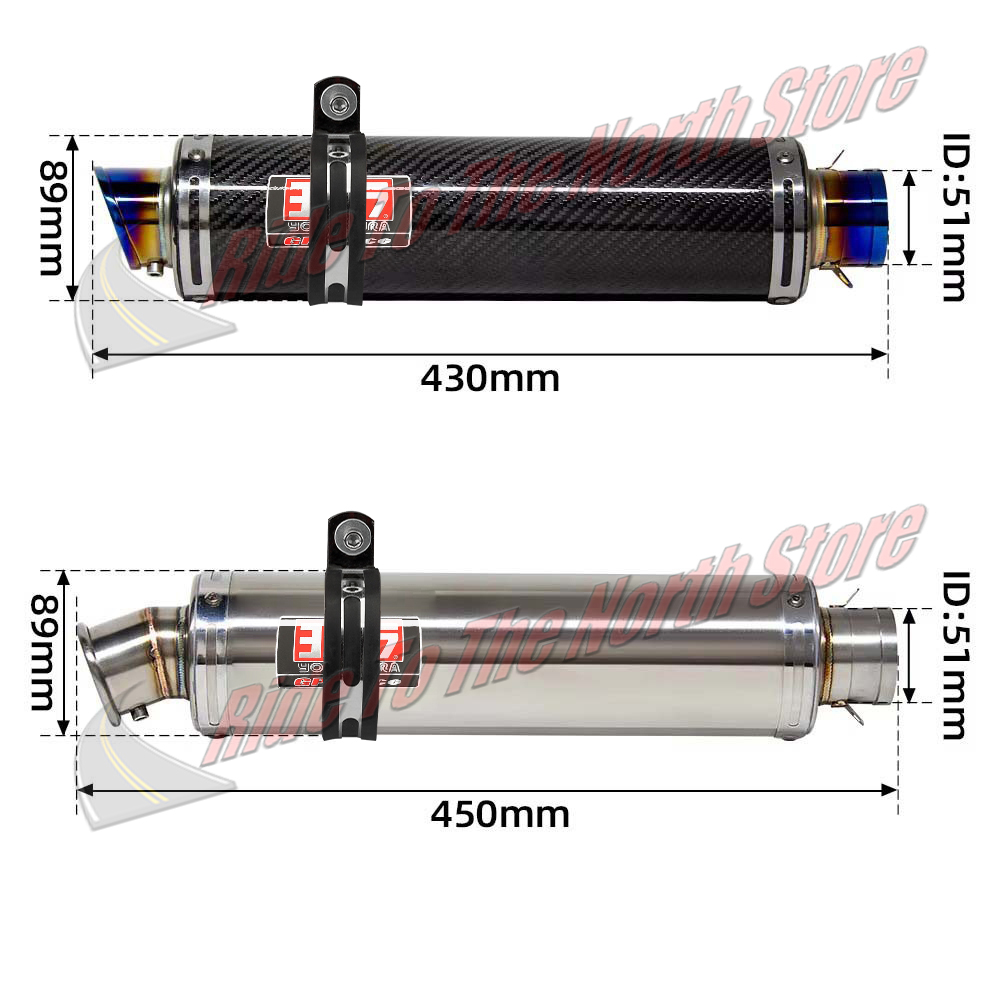 51mm Universal-Schnittstelle K – Exhaust Muffler Stainless Steel Universal Bewertung und Preis