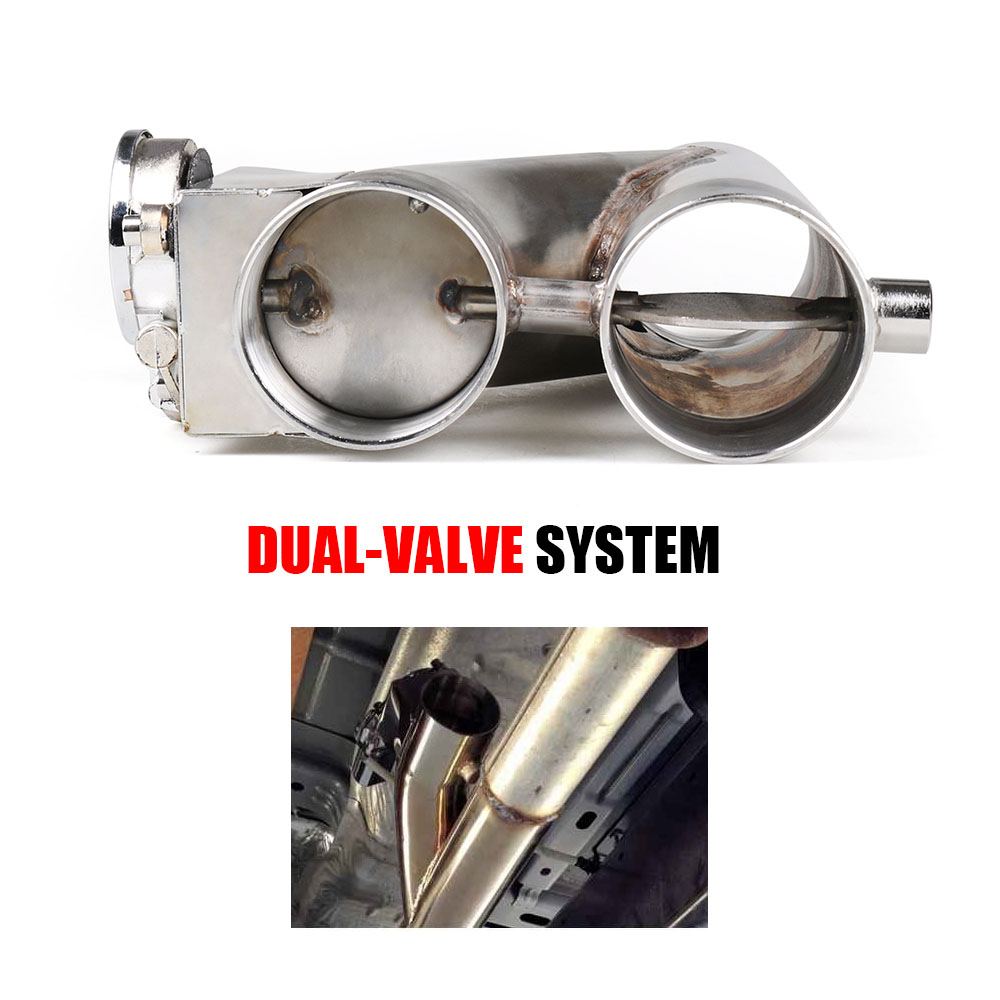 Edelstahl-Header, 2,25 Zoll/2, – Dual Exhaust Cutout Valve Y Pipe Stainless Bewertung und Preis